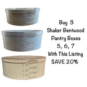 Nesting Shaker Bentwood Oval Pantry Boxes - Set of 3